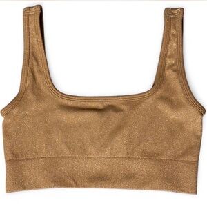 SKIMS *NWT SOFT SMOOTHING SEAMLESS LUREX SCOOP NECK BRALETTE | SIENNAI Sz| XS